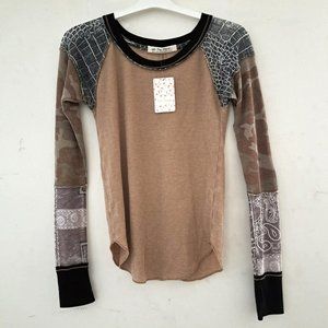 Free People "Bright Side Thermal" Camo Small